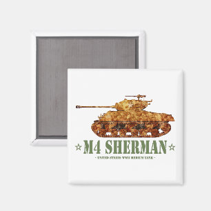 M4 Sherman Weltkrieg Zweiter Amerikanischer Mittel Magnet