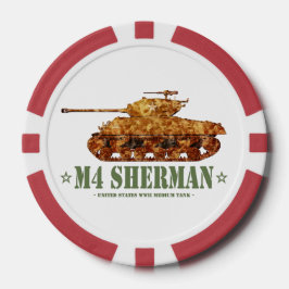 M4 Sherman Weltkrieg Zweiter Amerikanischer Mittel Pokerchips