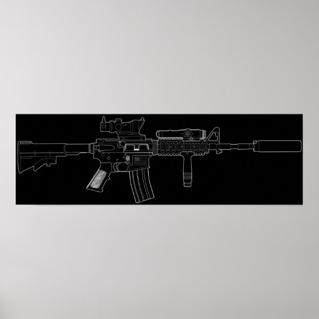 M4 SOPMOD Black Poster (Vorne)