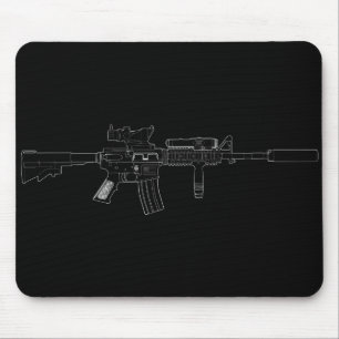 M4 SOPMOD Mousepad Schwarzes