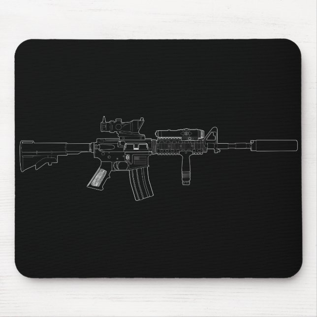 M4 SOPMOD Mousepad Schwarzes (Vorne)