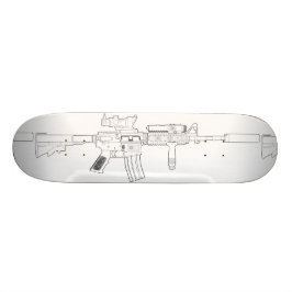 M4 SOPMOD Skateboard-Plattform-Weiß Skateboard