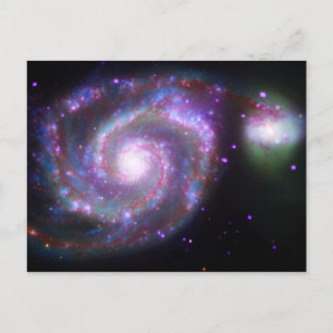 M51 Whirlpool Galaxy: An Classic Beauty Postkarte