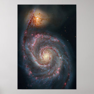 M51 Whirlpool Spiralgalaxie NASA Poster