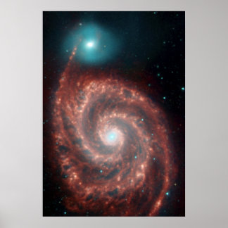 M51 Whirlpool Spiralgalaxie NASA Poster