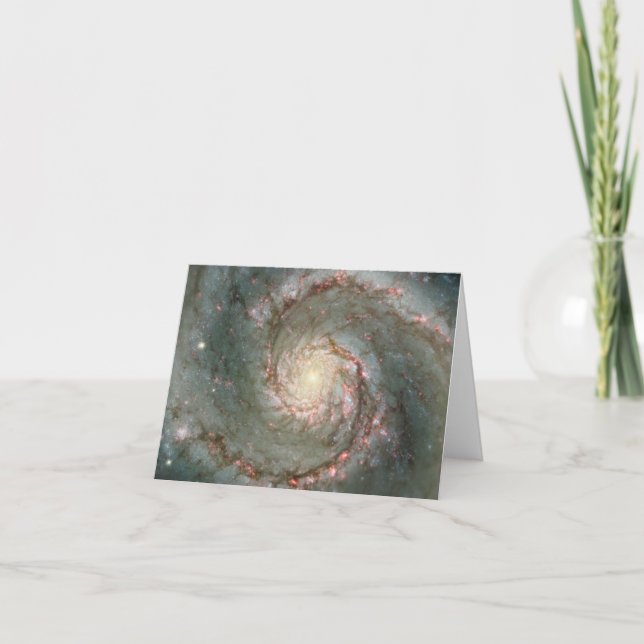 M51 Whirlpool Spiralgalaxie Note Card Karte (Vorderseite)