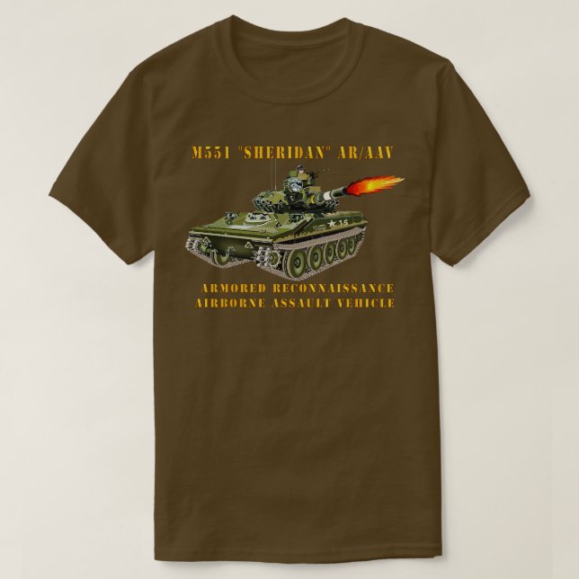 M551 Sheridan Firing ARAAV T-Shirt (Design vorne)