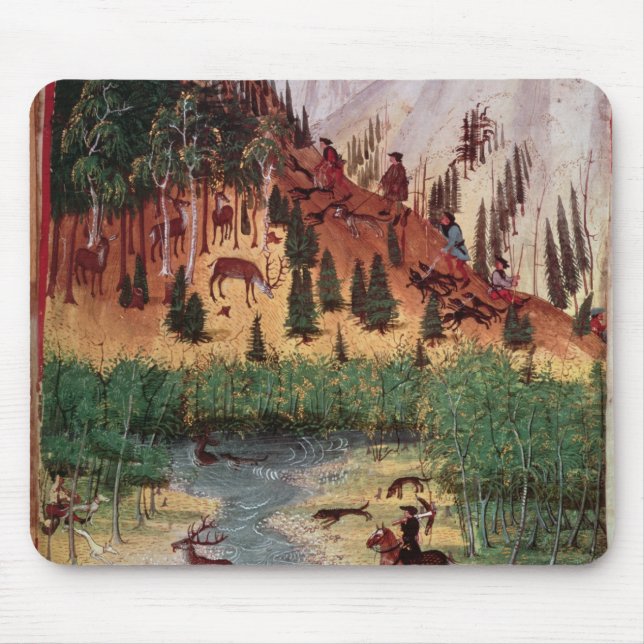 M5751 f.2v Maximilian I jagenrotwild Mousepad (Vorne)