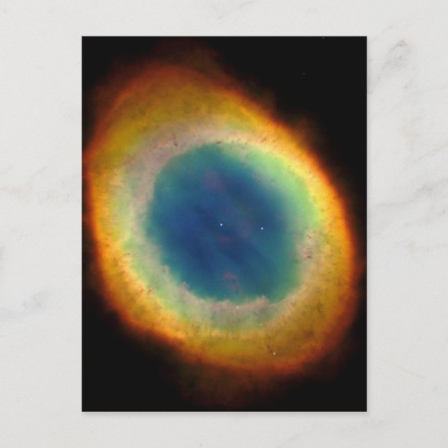 M57 Ring Nebula Konstellation Leier Außenraum Postkarte (Vorderseite)