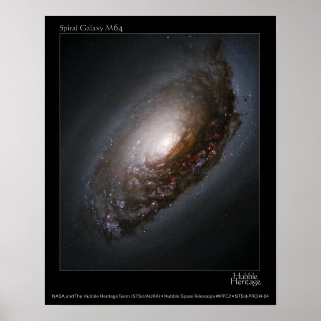 M65 "Black Eye Galaxy" Poster (Vorne)