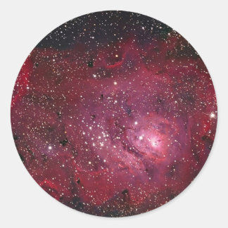 M8 Lagoon Nebula NGC 6523 Runder Aufkleber