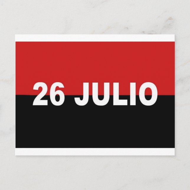 M-26-7 Flag - Bandera del Movimiento 26 de Julio. Postkarte (Vorderseite)