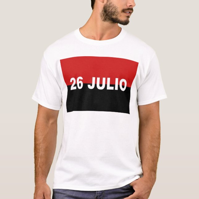 M-26-7 Flagge - De Julio Bandera Del Movimiento 26 T-Shirt (Vorderseite)