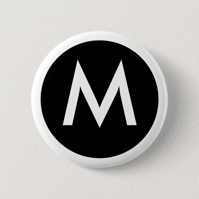 M Abzeichen Monogramm Button (Vorderseite)