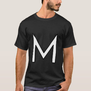 M Alphabet Letter Hauptstadt Großbuchstaben Wortnu T-Shirt