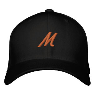 M Alphabet Monogramm Anfangs Flexfit Wollmütze L X Bestickte Baseballkappe
