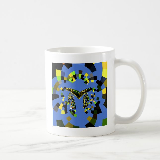 M Blau Kaffeetasse (Rechts)
