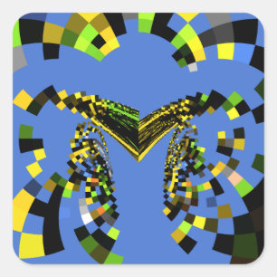 M Blau Quadratischer Aufkleber