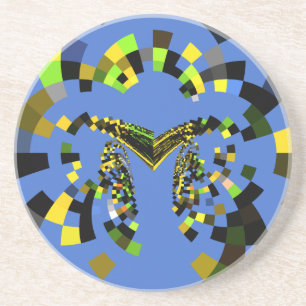 M Blau Sandstein Untersetzer