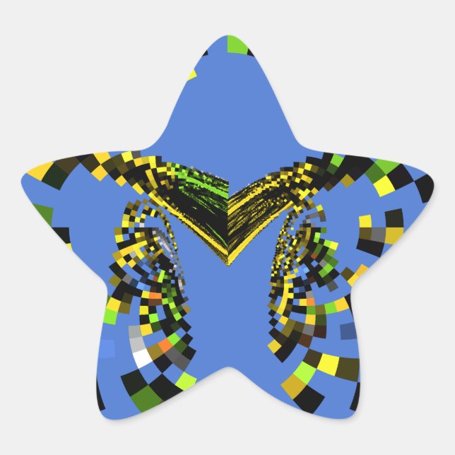 M Blau Stern-Aufkleber (Vorderseite)