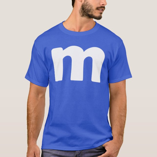 M Chocolate Candy Halloween Team Kostüm Funny Par T-Shirt (Vorderseite)