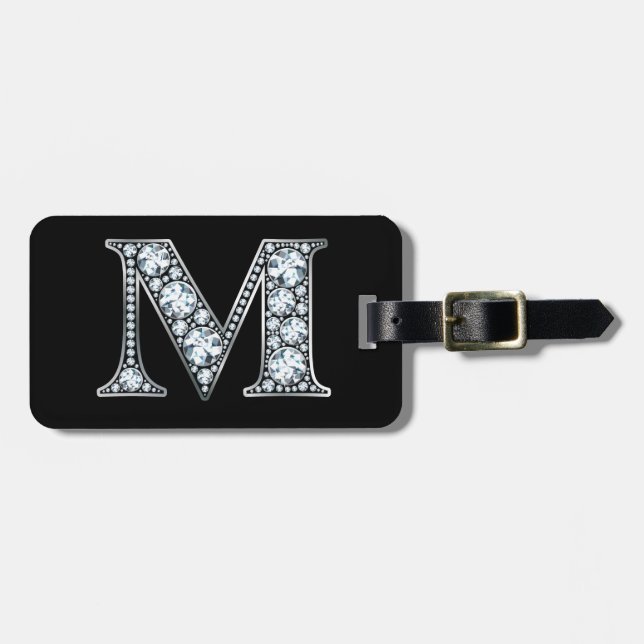 M "Diamond Bling" Gepäckanhänger (Vorderseite horizontal)