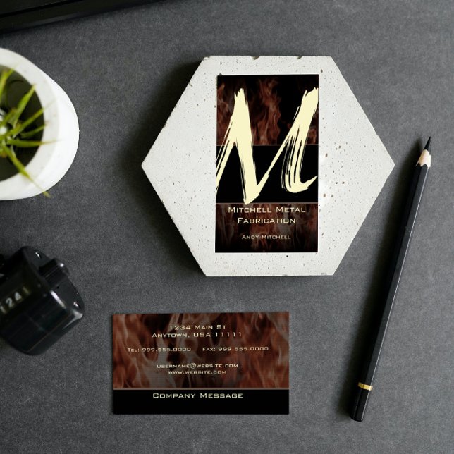 M Flame Monogram Business Card Visitenkarte (M Flame Monogram Business Card)