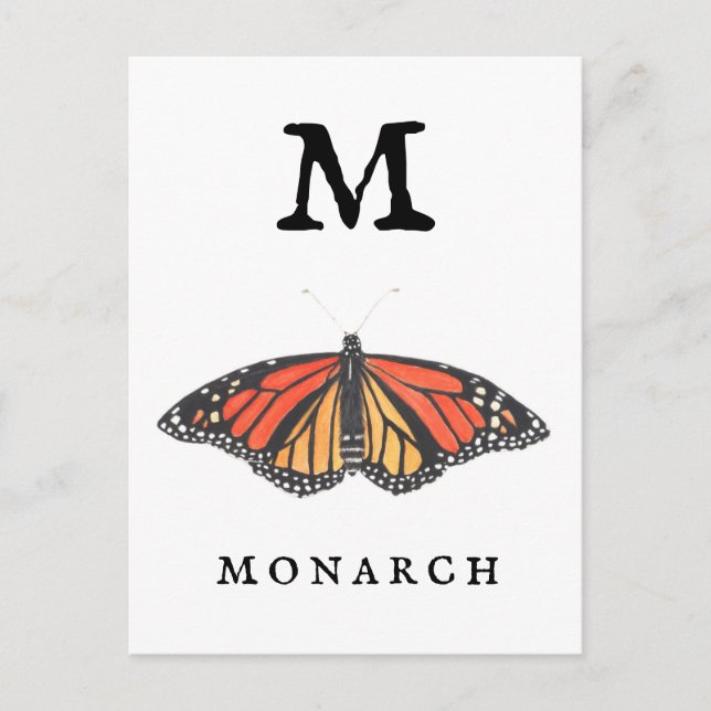 "M" für den Monarch Postkarte (Vorderseite)