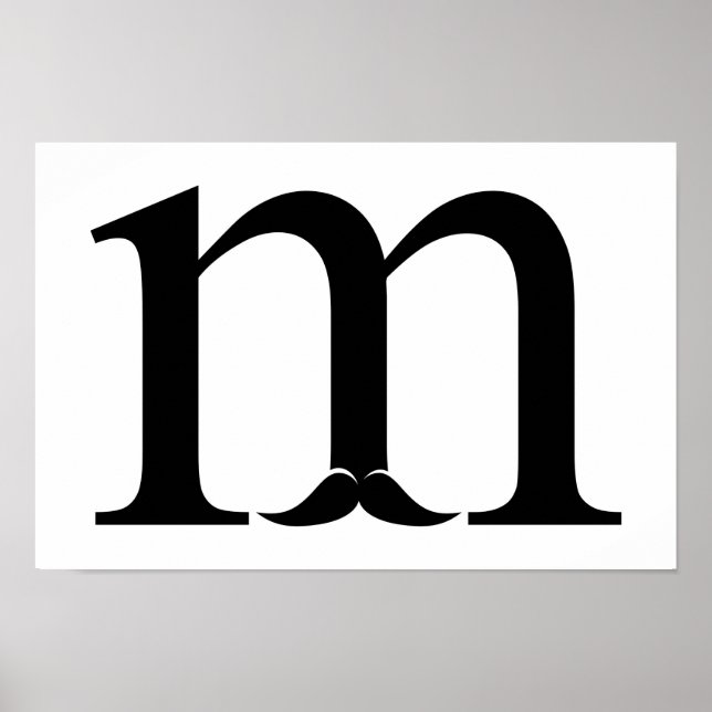M für Mustache Poster (Vorne)