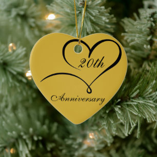 M Gold Keramik Herz Geschenk Romantischer Jahresta Ornament