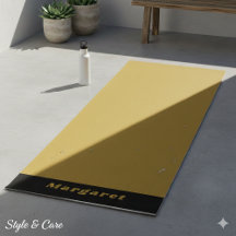 M Gold Yoga Moderner Matte mit Ihrem Namen im Stil