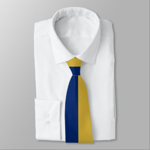M Goldfarbe mit Navy-Farbe kombiniertes Design Krawatte