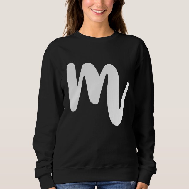 M Hauptstadt Letter Cool Initials ABC Sweatshirt (Vorderseite)
