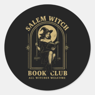 M Hexenbuchklub Bookween Full Moon Read Runder Aufkleber