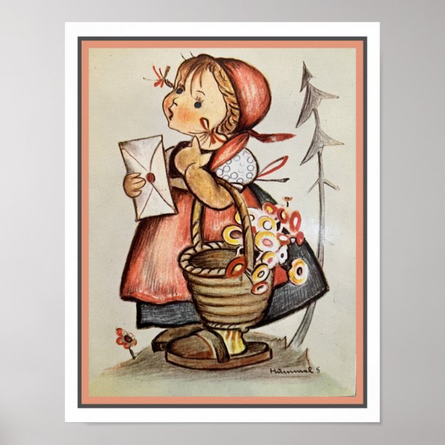 M. I. Hummel The Little Messenger 1940er Jahre Pri Poster (Vorne)