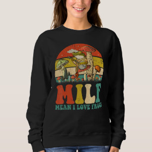 M I L F Cotattcore Frosch Banjo spielen im Pilz Sweatshirt