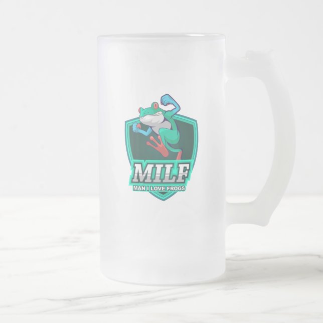 M.I.L.F. - Mann, I Liebe Frogs Mattglas Bierglas (Rechts)