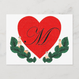M im Herzen Postkarte