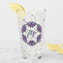 M Initial Boho Purple Flowers Niedlich Girl Hübsch