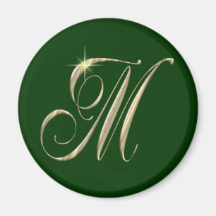 M Initial Monogram Magnet