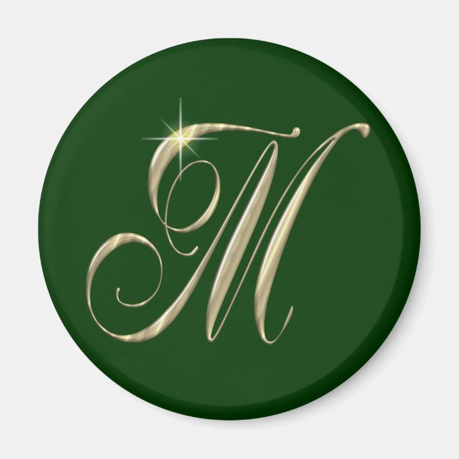 M Initial Monogram Magnet (Vorne)