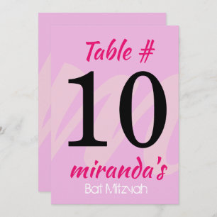 M INITIALS Bat Mitzvah Party Table Platzkarte