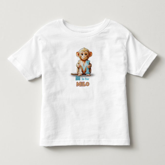 M is for Milo - Custom Toddler Shirt (Vorderseite)