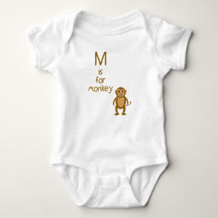 M ist für Affen Baby Strampler