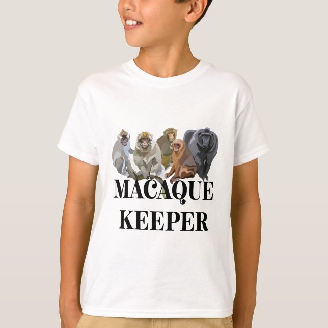 M ist für Macaque Keeper T-Shirt (Vorderseite)