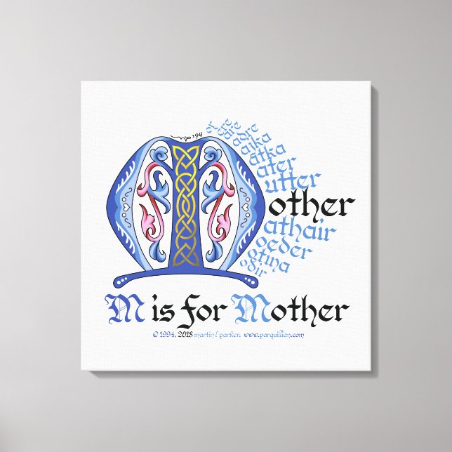 M ist für Mutter Canvas Print Leinwanddruck (Vorderseite)