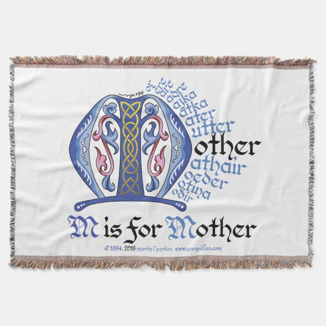 M ist für Mutter Throw Blanket Decke (Vorderseite)