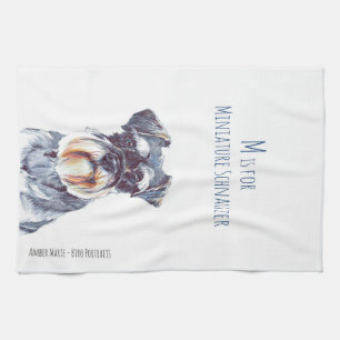 M ist für Zwergschnauzer Handtuch