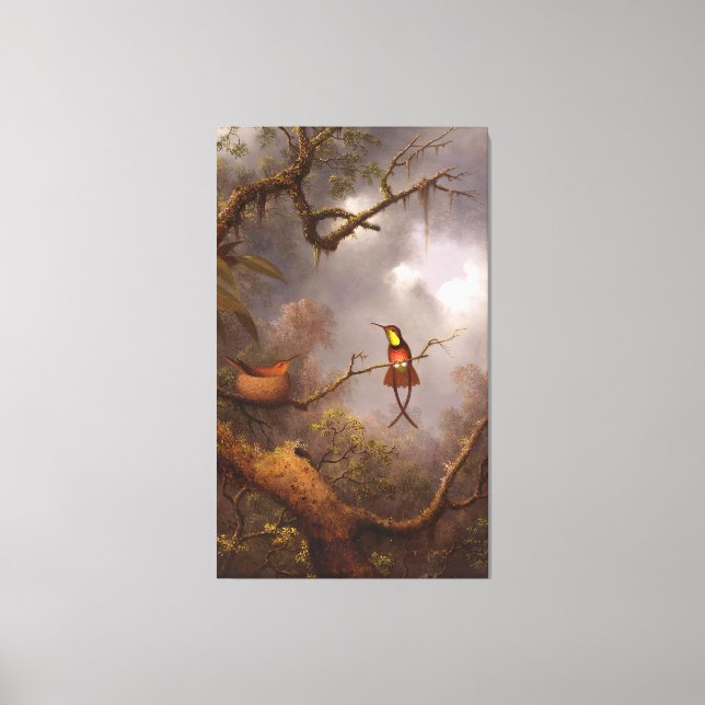 M. J. HEADE - Crimson Topaz Hummingbirds (1870-83) Leinwanddruck (Vorderseite)