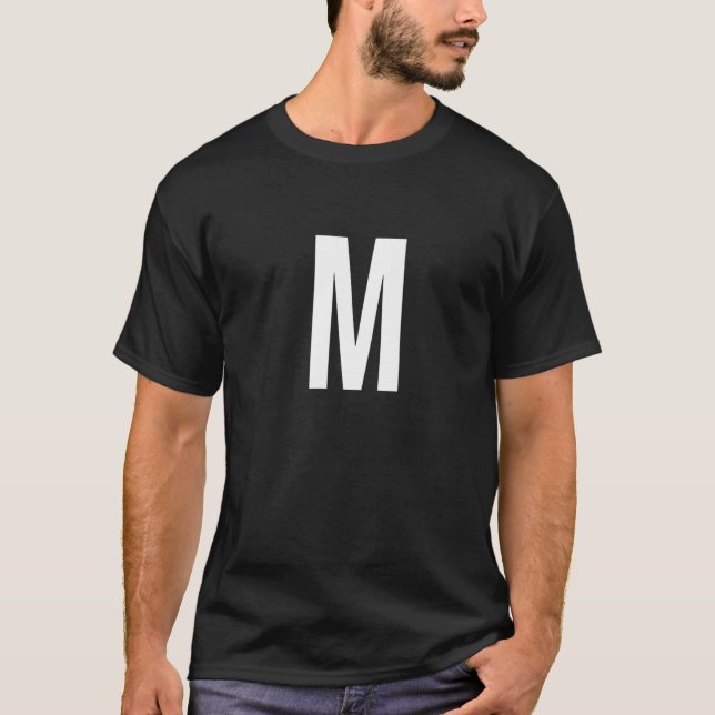 M Letter Number Symbol Alphabet Initial Premium T-Shirt (Vorderseite)